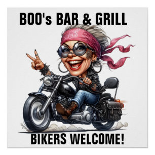 Bar . Bikers Welcome Sign
