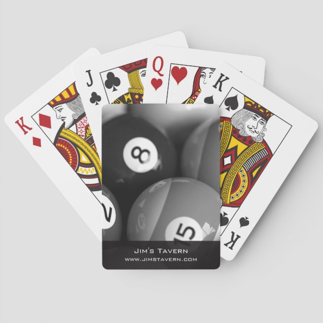 Bar & Billiards Business Promotional Playing Cards (Back)