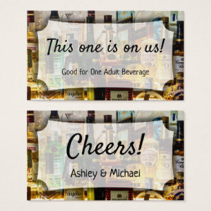 Bar Bottles Photo, Wedding & Event Drink Tickets