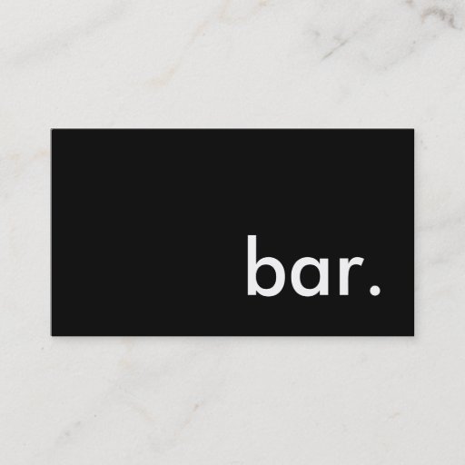 Customizable bar. business card template