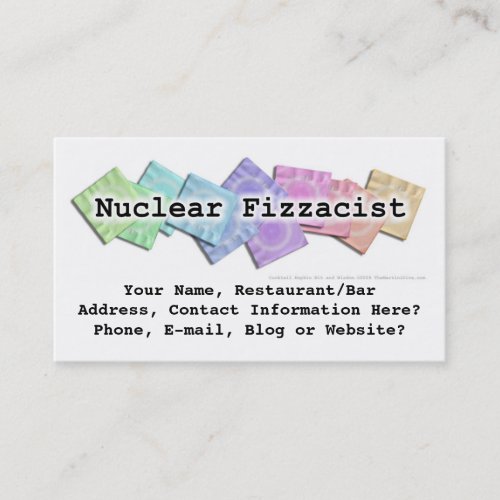 Bar Business Card - Nuclear Fizzacist