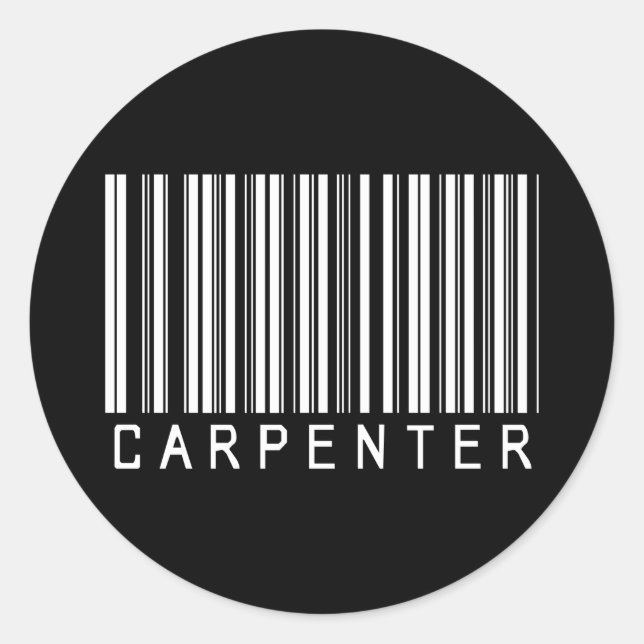 BAR CARPENTER DARK CLASSIC ROUND STICKER (Front)
