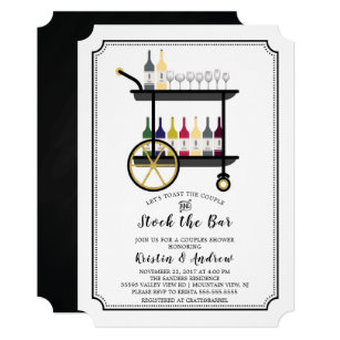 stock the bar invitations zazzle