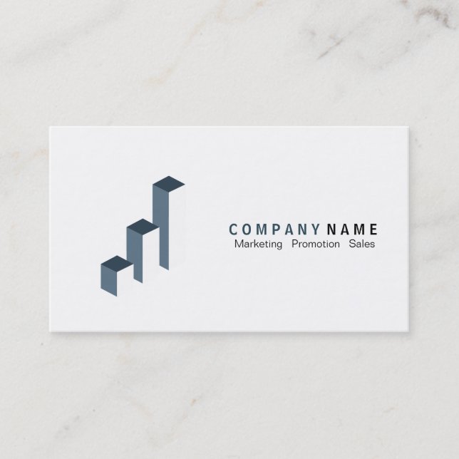 Bar Chart Logo (plain) Business Card (Front)