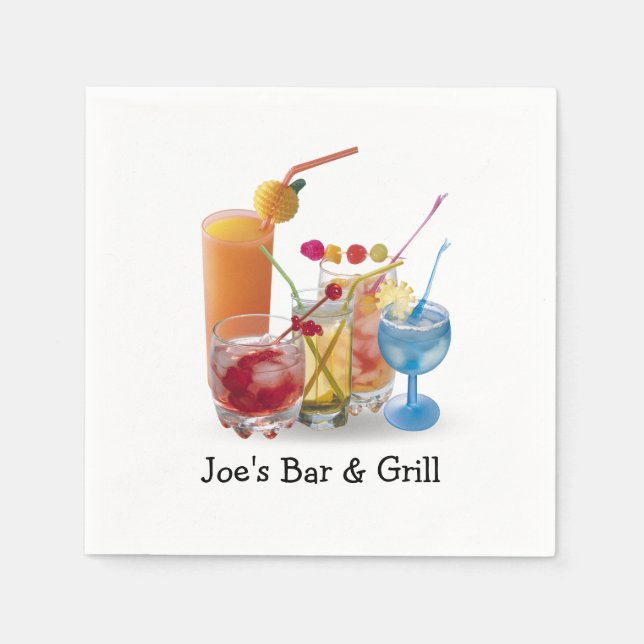 Bar Cocktails Collection Napkins (Front)