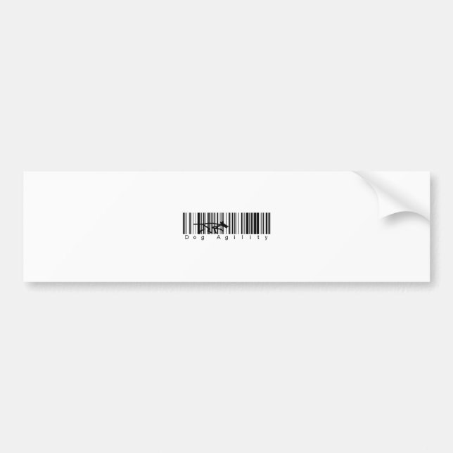 Bar Code Dog Agility Bumper Sticker (Front)