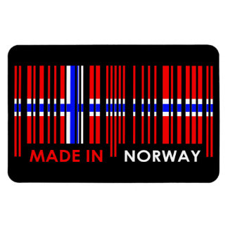 Bar Code Flag Colors NORWAY Design Magnet