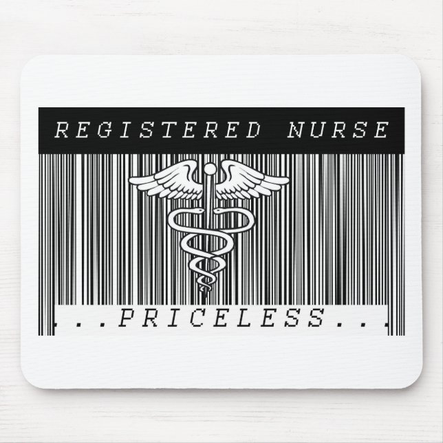 BAR CODE RN - PRICELESS! REGISTERED NURSE MOUSE PAD (Front)