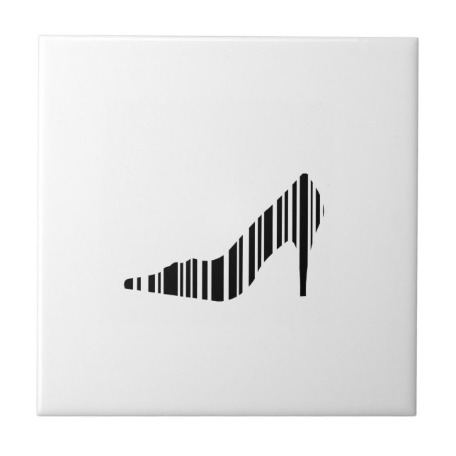 Bar code shoe ceramic tile (Front)