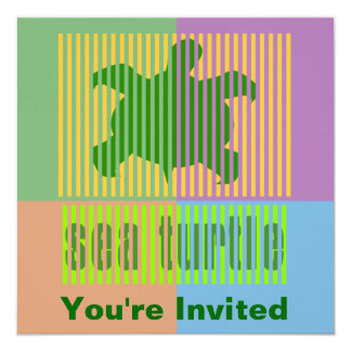 Bar Code Turtle Invitations