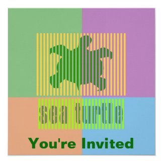 Bar Code Turtle Invitations