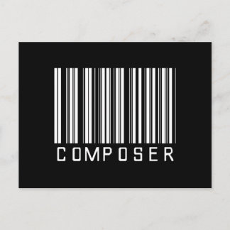 BAR COMPOSER DARK POSTCARD