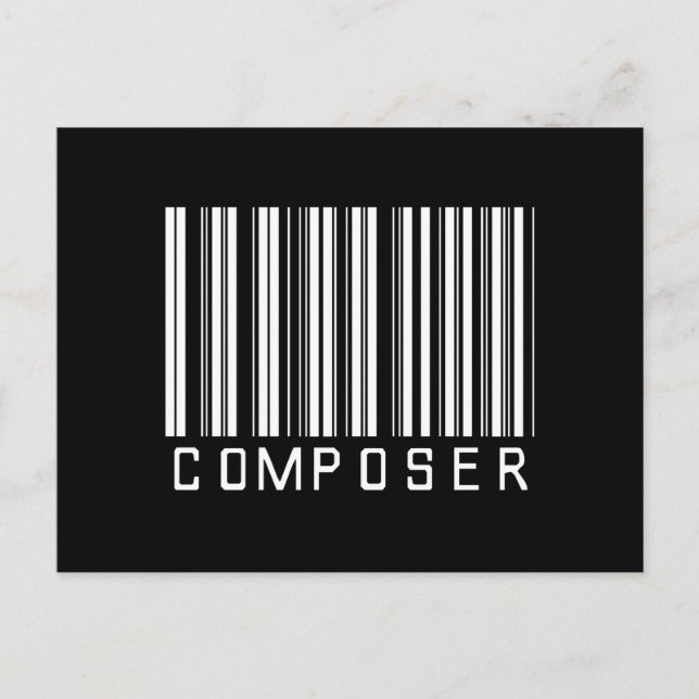 BAR COMPOSER DARK POSTCARD (Front)