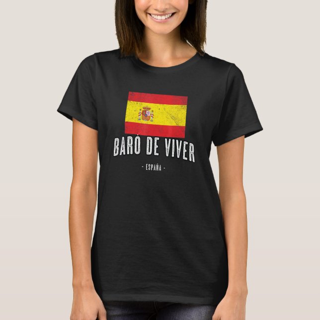 Bar De Viver Spain Es Flag City   Bandera Ropa   T-Shirt (Front)