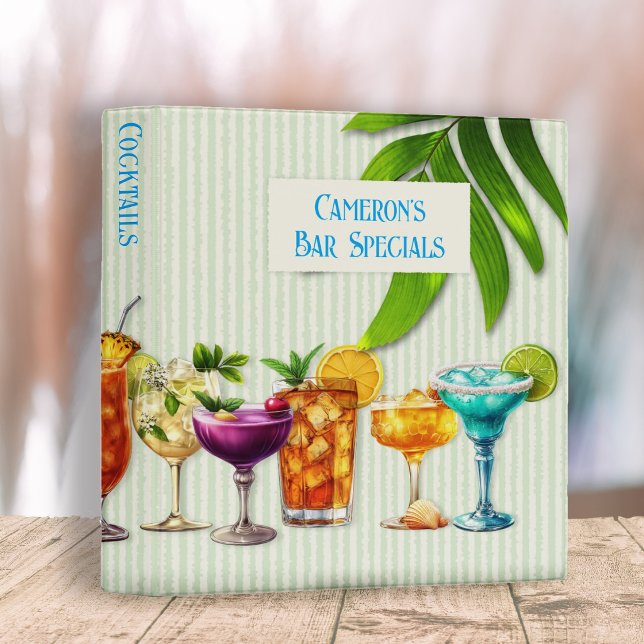 Bar Drinks Tropical Cocktails Custom Binder (Creator Uploaded)