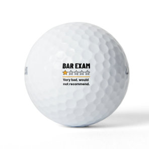 Bar Exam Funny 1 Star Very Bad Would Not Recommend Golf Balls