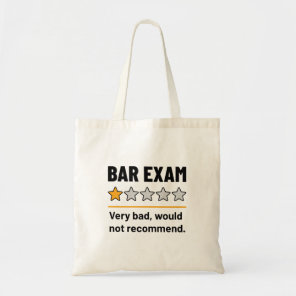 Bar Exam Funny 1 Star Very Bad Would Not Recommend Tote Bag