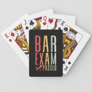Bar Exam Passed Check Lawyer Passer Law Graduate Playing Cards