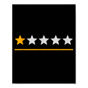 Bar Exam Survivor Funny 1 Star Very Bad Would Not  Poster