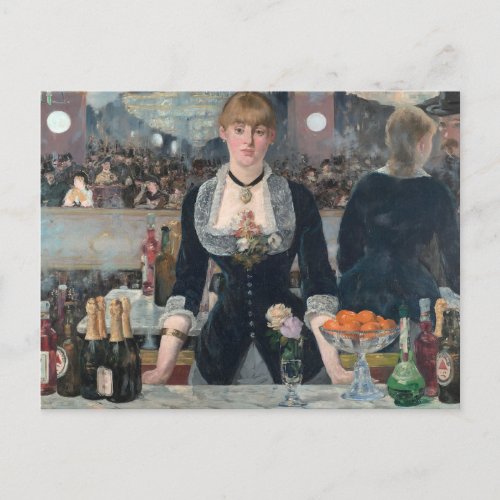 Bar Folies_Bergere Manet Impressionist Painting Postcard