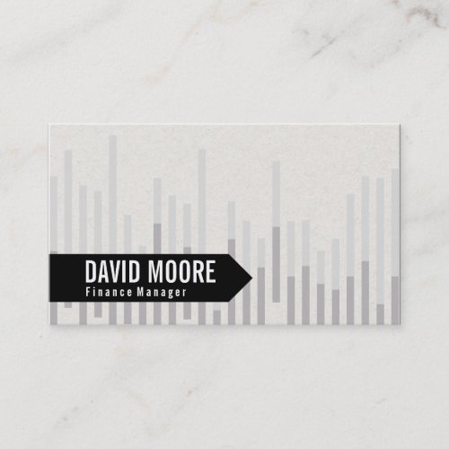 Bar Graph  Arrow Business Card