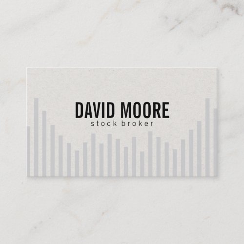 Bar Graph  Gray Business Card