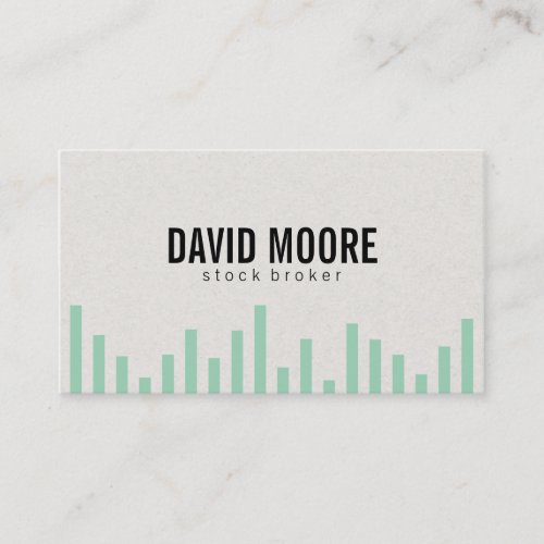 Bar Graph green Business Card