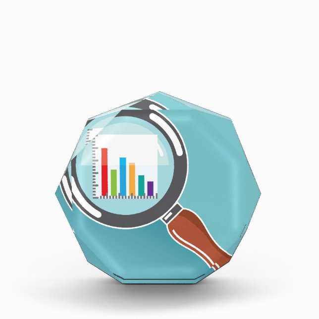 Bar Graph in Magnifying Glass Award (Front)