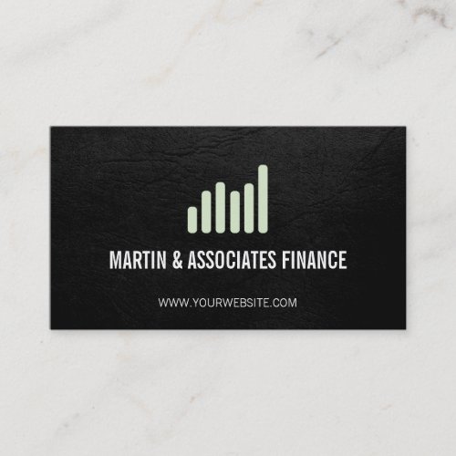 Bar Graph  Mint Business Card