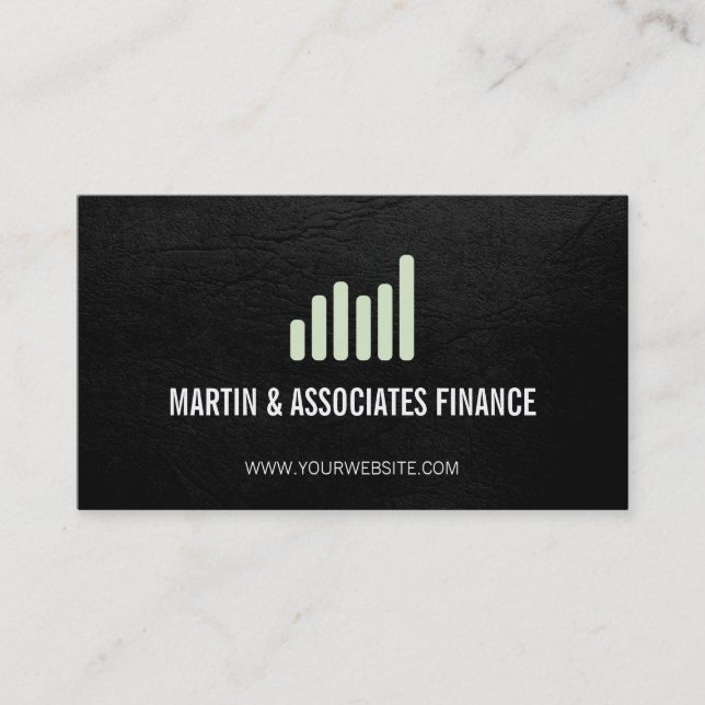 Bar Graph | Mint Business Card (Front)