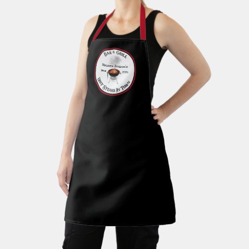 Bar  Grill Best Steaks In Town Bar  Grill  Apron