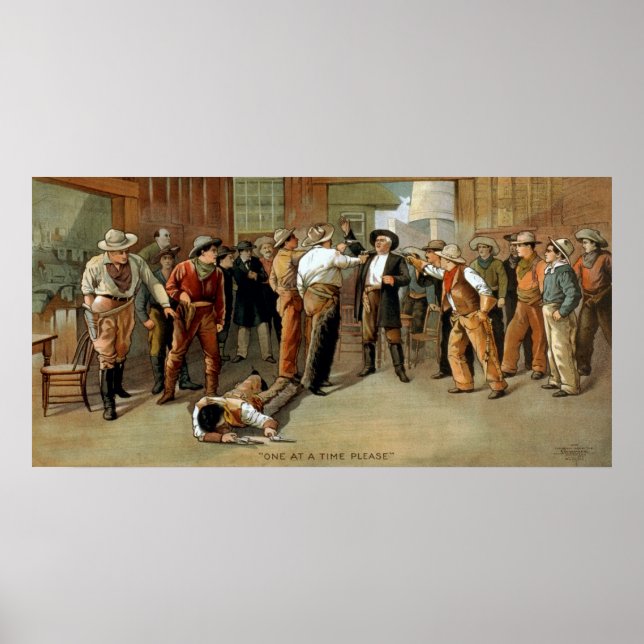 Bar gun fight scene from theater poster (Front)