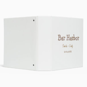 Bar Harbor bachelorette party bridesmaid wedding a 3 Ring Binder
