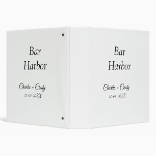 Bar Harbor bachelorette party bridesmaid wedding a 3 Ring Binder