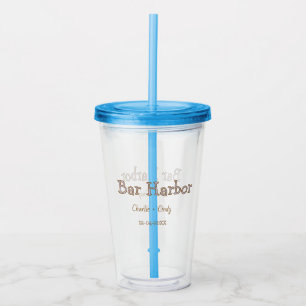 Bar Harbor bachelorette party bridesmaid wedding a Acrylic Tumbler