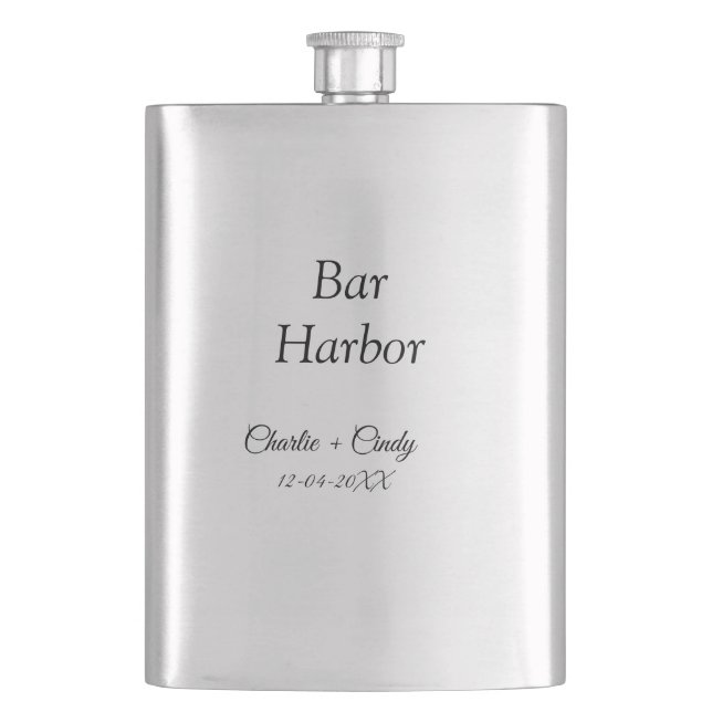 Bar Harbor bachelorette party bridesmaid wedding a Flask (Front)