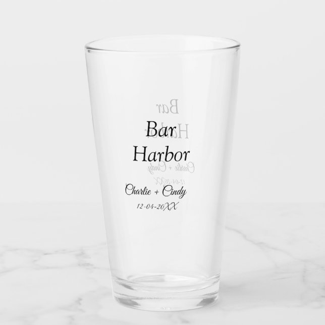 Bar Harbor bachelorette party bridesmaid wedding a Glass (Front)