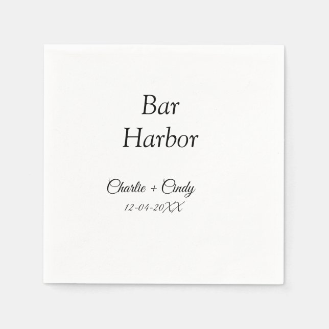 Bar Harbor bachelorette party bridesmaid wedding a Napkins (Front)