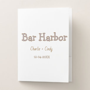 Bar Harbor bachelorette party bridesmaid wedding a Pocket Folder