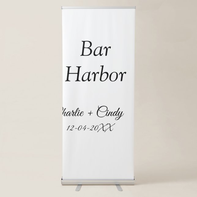 Bar Harbor bachelorette party bridesmaid wedding a Retractable Banner (Front)