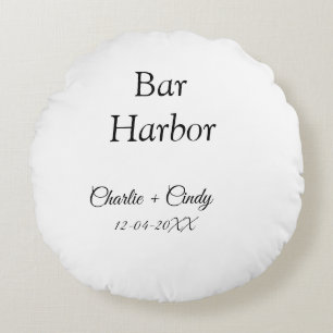 Bar Harbor bachelorette party bridesmaid wedding a Round Pillow