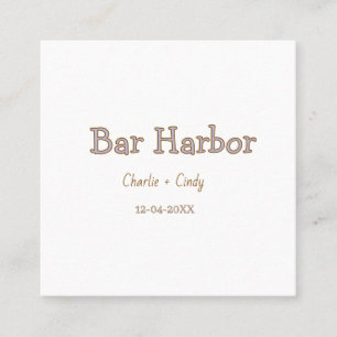 Bar Harbor bachelorette party bridesmaid wedding a Square Business Card