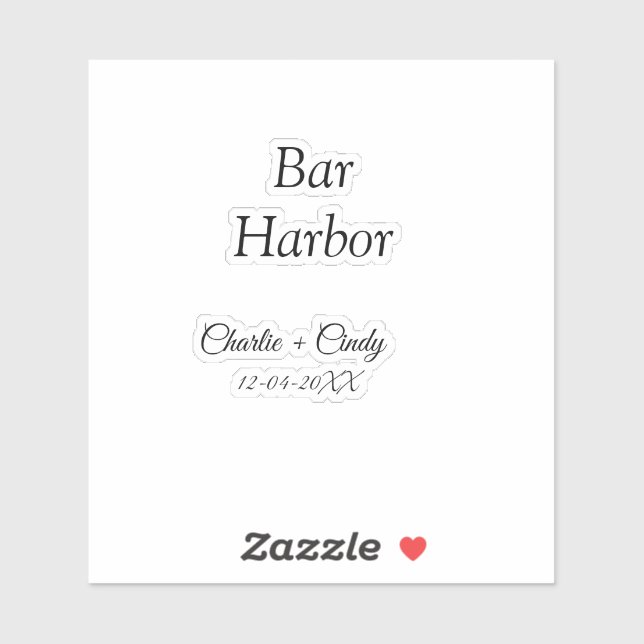 Bar Harbor bachelorette party bridesmaid wedding a Sticker (Sheet)