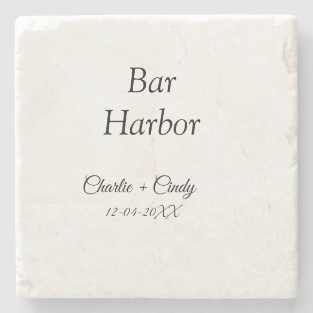 Bar Harbor bachelorette party bridesmaid wedding a Stone Coaster (Front)