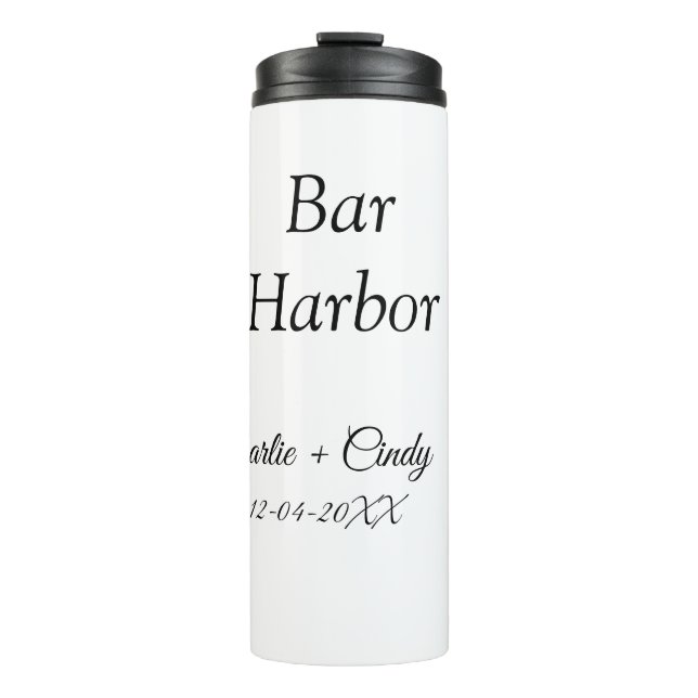 Bar Harbor bachelorette party bridesmaid wedding a Thermal Tumbler (Front)
