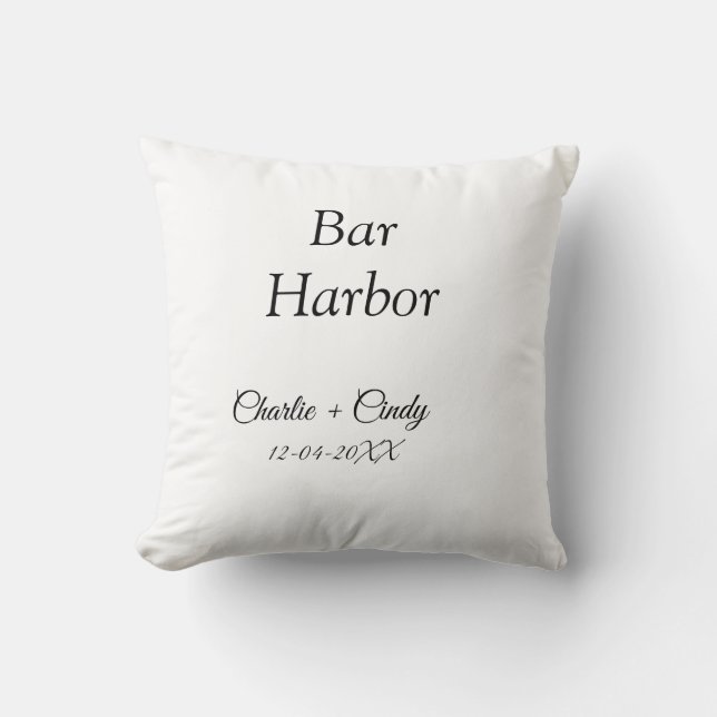 Bar Harbor bachelorette party bridesmaid wedding a Throw Pillow (Front)