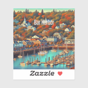 Bar Harbor Maine 3 Inch Vinyl Sticker
