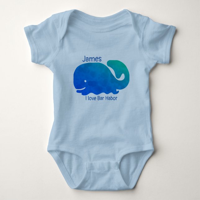 Bar Harbor Maine Baby Bodysuit (Front)