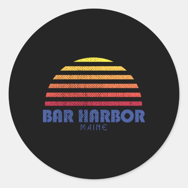 Bar Harbor Maine Bar Harbor Classic Round Sticker (Front)