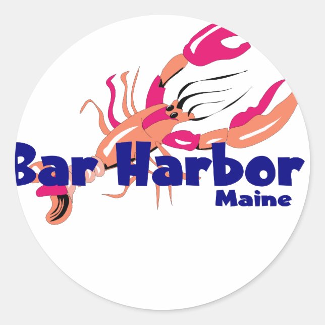 Bar Harbor, Maine Classic Round Sticker (Front)